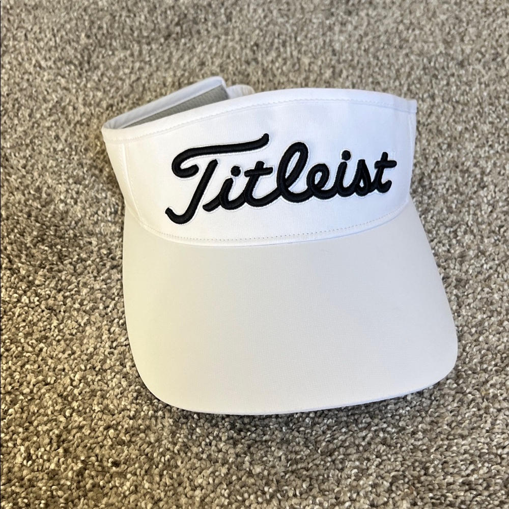 Titleist White Sundrop Embroidered Golf Visor
